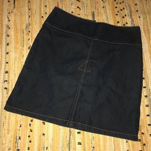 Parallel Jean Skirt